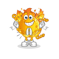 meteor applause illustration. character vector