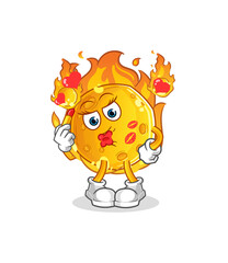 meteor make up mascot. cartoon vector