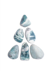 stones in the form of a Christmas tree