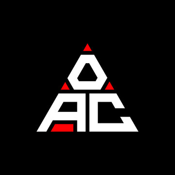 OAC triangle letter logo design with triangle shape. OAC triangle logo design monogram. OAC triangle vector logo template with red color. OAC triangular logo Simple, Elegant, and Luxurious Logo...