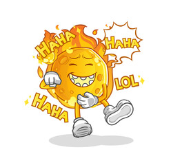 meteor Laugh Out Loud character. cartoon mascot vector