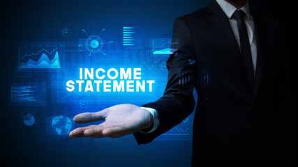 Hand of Businessman holding motivational message