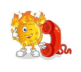 Fototapeta premium meteor call mascot. cartoon vector