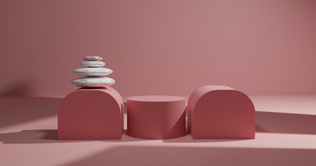 Product premium podium image for advertising ,3d rendered high quality image