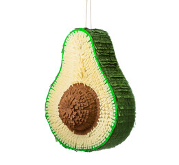 Creative Mexican pinata on white background