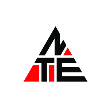 NTE triangle letter logo design with triangle shape. NTE triangle logo design monogram. NTE triangle vector logo template with red color. NTE triangular logo Simple, Elegant, and Luxurious Logo...