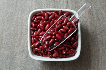 red kidney bean in white bowl