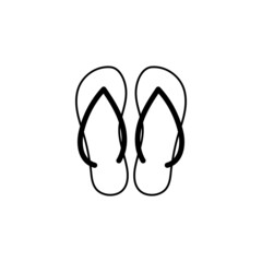 Flip flop icon design template vector isolated illustration