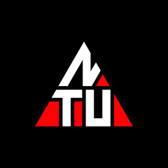 NTU triangle letter logo design with triangle shape. NTU triangle logo design monogram. NTU triangle vector logo template with red color. NTU triangular logo Simple, Elegant, and Luxurious Logo...