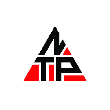 NTP triangle letter logo design with triangle shape. NTP triangle logo design monogram. NTP triangle vector logo template with red color. NTP triangular logo Simple, Elegant, and Luxurious Logo. NTP 