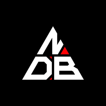 NDB triangle letter logo design with triangle shape. NDB triangle logo design monogram. NDB triangle vector logo template with red color. NDB triangular logo Simple, Elegant, and Luxurious Logo...