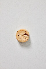 Shortbread cookie on a white background