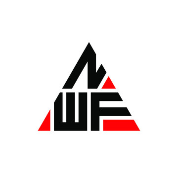 NWF triangle letter logo design with triangle shape. NWF triangle logo design monogram. NWF triangle vector logo template with red color. NWF triangular logo Simple, Elegant, and Luxurious Logo...