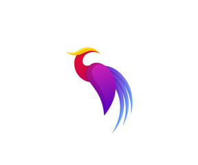 gradient color style phoenix illustration