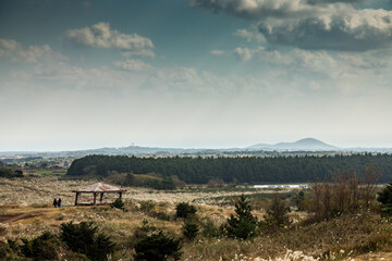 landscape with mountains. jeju