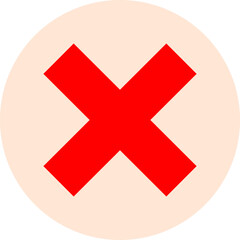 Obraz premium Incorrect icon symbol logo with filled circle shape