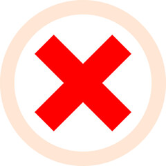 Obraz premium Incorrect icon symbol logo with line circle shape