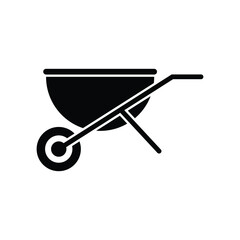 Wheelbarrow icon design isolated on white background