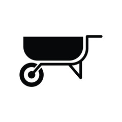 Wheelbarrow icon design isolated on white background
