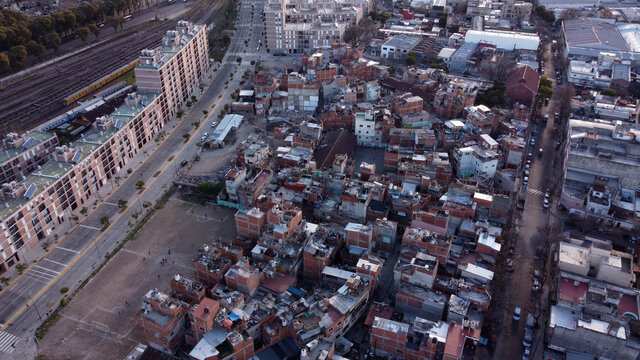 Villa miseria favela in Buenos Aires. South America