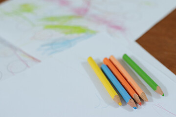 back to school concept with pencils