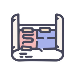 underfloor heating design color vector doodle simple icon