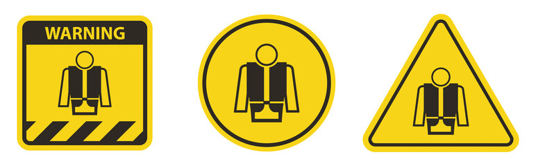 Symbol Wear Life Jacket Isolate On White Background,Vector Illustration EPS.10