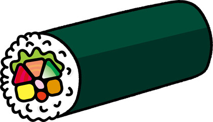 節分の恵方巻/This is Ehomaki. Sushi to eat at a festival to welcome spring in Japan.