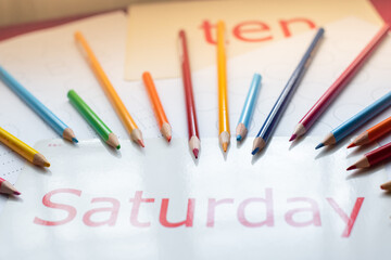 back to school concept with pencils