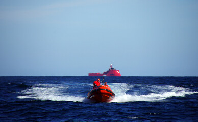 Rescue ship, Esvagt Aurora, Barents Sea. 