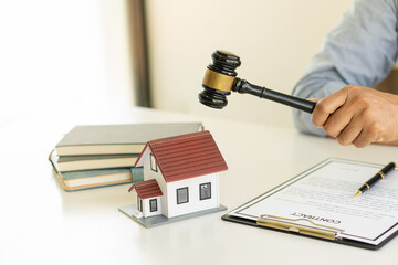 Home dealers hold a hammer on the idea of a real estate court ruling or property auction.