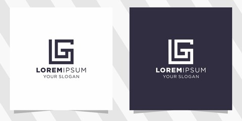letter lg gl logo with minimal design © euforia