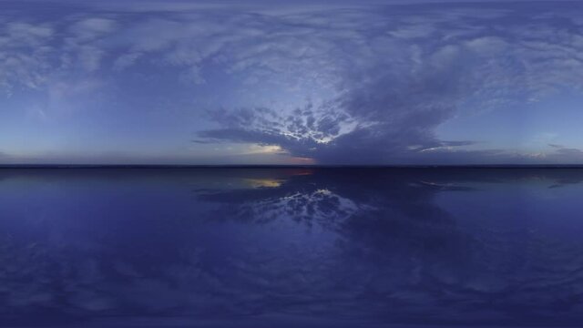Timelapse Cloud sky, blue 360 environment nature, cloudscape panorama sphere. High-quality 4k footage