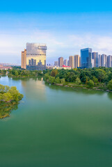 Fototapeta premium Nengda Central Park, Nantong City, Jiangsu Province