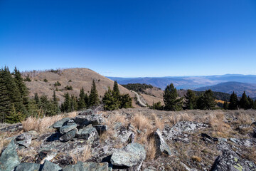 View from the top of Mt Kobau in British Columbia, Canada