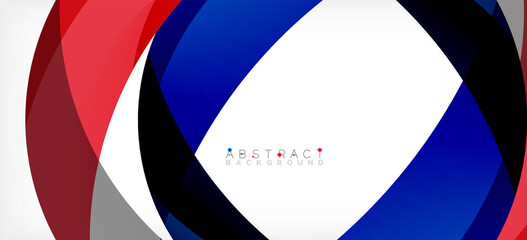 Color circle shapes, minimal geometric background. Trendy dynamic composition. Vector Illustration For Wallpaper, Banner, Background, Landing Page