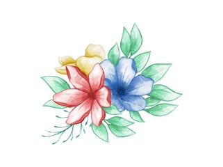 Flowers Arrangement Watercolor. Flower watercolor for wedding card design