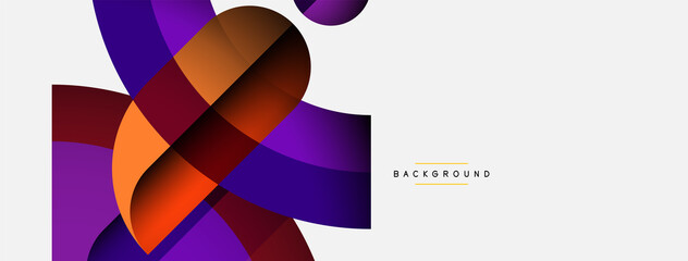 Trendy shapes, color minimal design composition, lines and shadows for wallpaper banner background or landing page