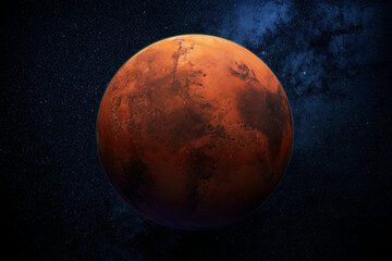 Mars space background red planet © Josh