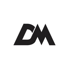 dm logo design simple and clean