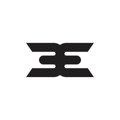 e logo design simple and clean