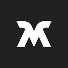 m logo design simple and clean