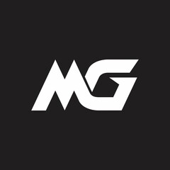 mg logo design simple and clean - obrazy, fototapety, plakaty