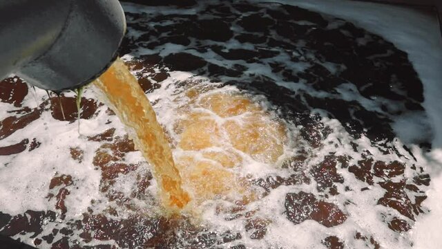Waste industrial water. Cooling tower water. Chilled water from a cooling tower