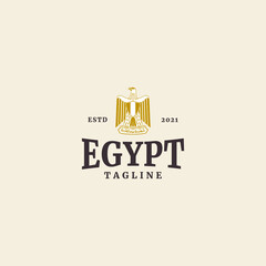 egypt icon flag independence day logo template vector symbol illustration design