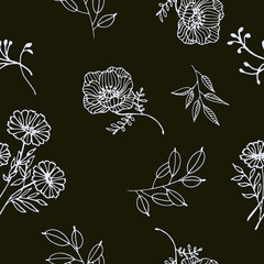 vector pattern with floral pattern