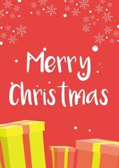 Merry Christmas poster design for template, poster, social media, card, layout, etc. with editable vector format eps 10