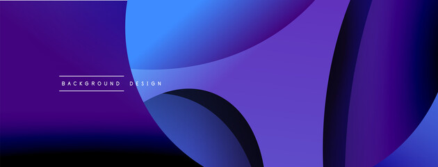 Creative geometric wallpaper. Minimal abstract background. Circle and wave composition vector illustration for wallpaper banner background or landing page