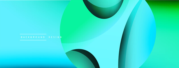 Creative geometric wallpaper. Minimal abstract background. Circle and wave composition vector illustration for wallpaper banner background or landing page