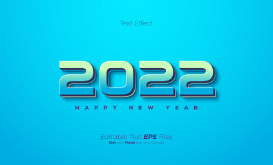 2022 happy new year colorful 3d luxury